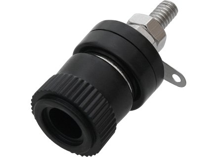 1830# Banánová zásuvka typu III, čierna