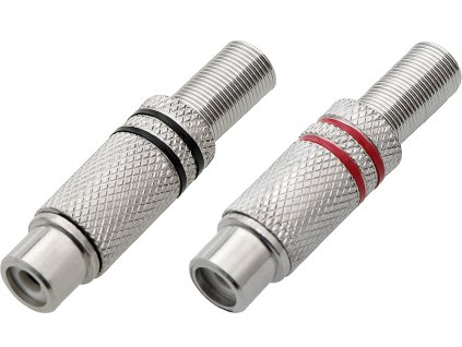 2231# RCA zásuvka - pre kovový kábel (čierna a červená)