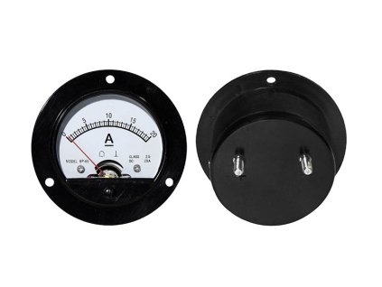 51-020# Analógový ampérmeter okrúhly 20A + bočník