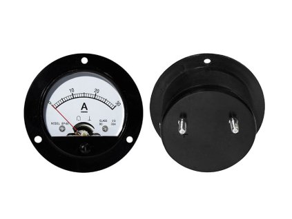 51-030# Analógový ampérmeter okrúhly 30A + bočník