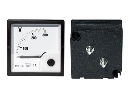 51-330# Analógový voltmeter štvorcový veľký 300V