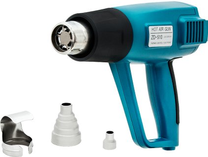 4516# Elektrická teplovzdušná pištoľ 450 W – 1500 W 300 – 650 stôp s LCD displejom