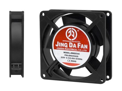 85-942# Ventilátor 92x25mm 230V posuvná svorkovnica