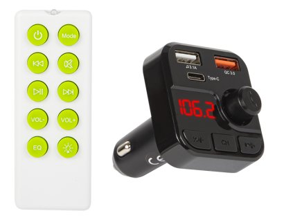 74-162# FM vysielač s USB konektorom + nabíjačka 3,1 A