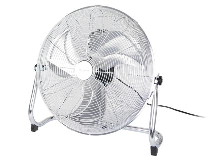 44-065# Podlahový ventilátor 18"/45cm 200w, obehový, strieborný