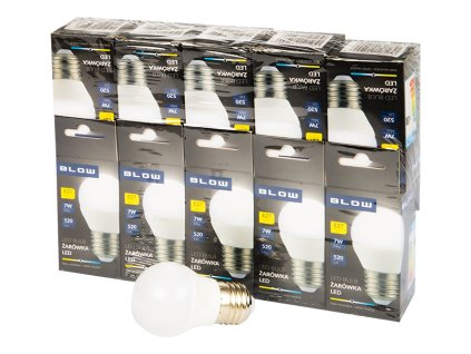 87-436# LED žiarovka e27 g45 eco 7w neutrálna 10 ks