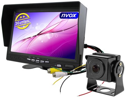 monitor samochodowy lcd 7cali 4pin 12v 24v oraz 1 kamera nvox hm 6072 s dual 4pin i1226