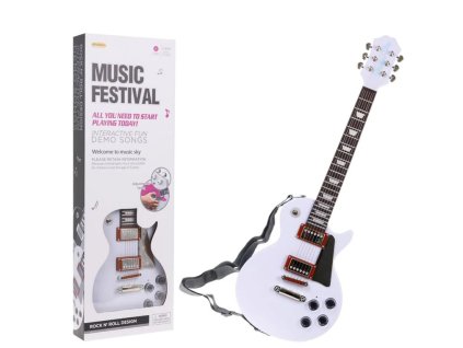 Sada gitara + mikrofón – Biela