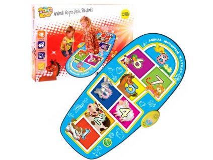 Interaktívna podložka 8 zvieratiek – modrá