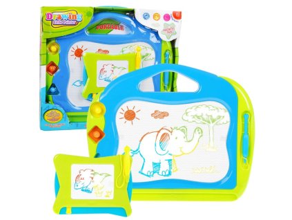 Magnetická tabuľa s pečiatkami modro-zelená