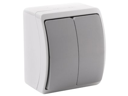 Lusterový vypínač AQUATIC, IP44, grafitovo sivý, 10 ks.