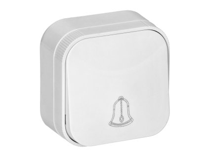 Zvončekové tlačidlo N/T ToDo IP20, biele, 10 ks.