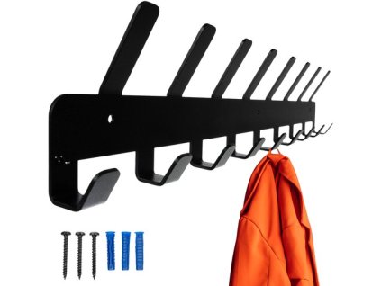 Nástenný vešiak (17 háčikov) - čierny