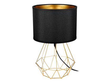 VADE 1P E27, nočná lampa, max. 60W, čierno-zlatá