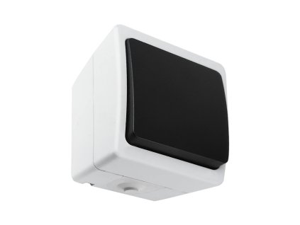 Zvončekové tlačidlo AQUATIC MINI IP 54, biele a čierne, 10 kusov