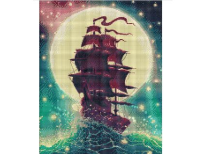 Diamantová mozaika Cez vlny 40x50 plátno + kamienky + 3v1 stylus + lepidlá