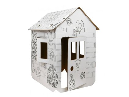 Kartónový domček na maľovanie verzia B