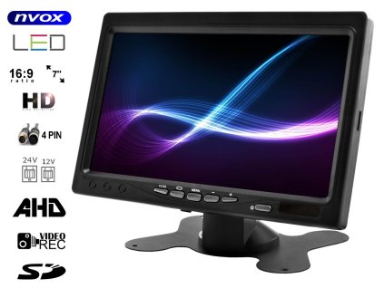 nvox ahm612r s dual monitor samochodowy wolnostojacy lcd 7cali ahd hd 4pin z ramka 12 24v zestaw nvox ahm612r s dual 4 i1363