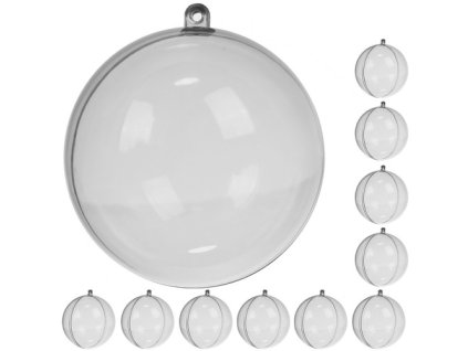 Priehľadné ozdoby 10 cm sada 10 kusov Ruhhy 22277