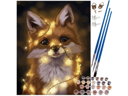 Maľovanie podľa čísel 40x50cm - líška Maaleo 22782