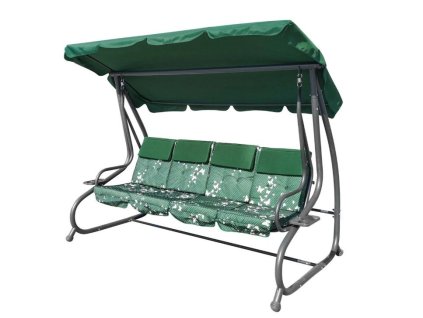 Záhradná hojdačka zelená s motívom motýľa