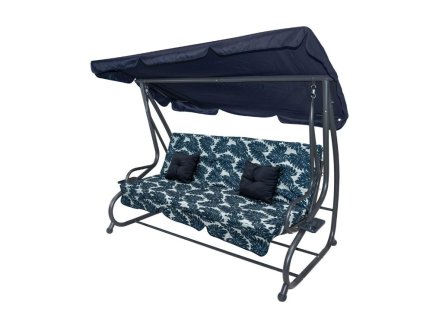 Záhradná hojdačka Seat Textylina 2x1 - modrá, vzorovaná