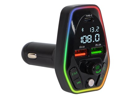 74-195# Bluetooth FM vysielač T-05 RGB