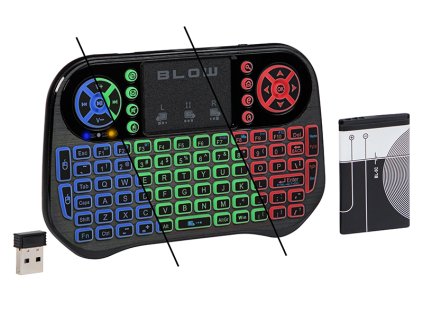 84-256# Bezdrôtová klávesnica 2,4 GHz + bluetooth miniks-6 + touchpad