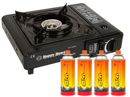 53-212# Plynový sporák, kufor, 4 kartuše