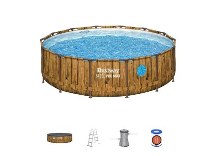 BESTWAY Steel Pro Max Splashview Bazén 427 x 107 cm, kartušová filtrácia