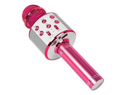 33-149# Mikrofón prm402 fúkací ružový karaoke
