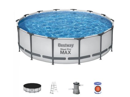 Bazén Steel Pro MAX Frame 427x107 sivý Bestway 5v1 + príslušenstvo
