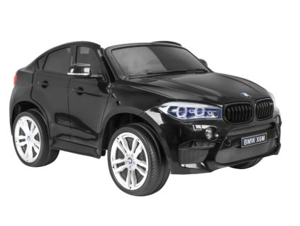 BMW X6M XXL pre 2 deti Čierne SUV + Diaľkové ovládanie + Ekokoža