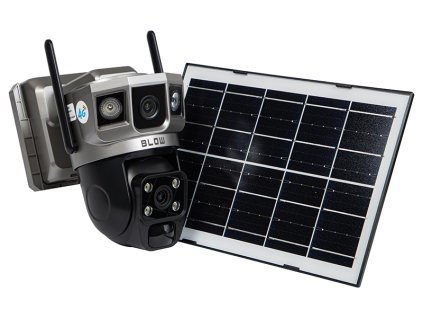 78-666# Blikajúca kamera 4g PTZ 4mp h-396-aov s dvojitým objektívom, solárnou energiou a batériou