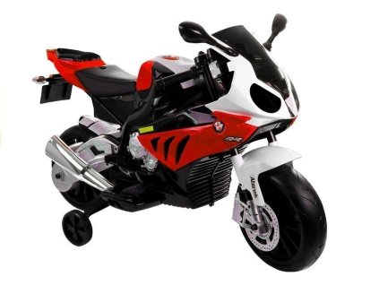 BMW S1000RR Červený motocykel na batérie