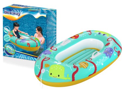 Nafukovací detský raft 119 cm x 79 cm modrý Bestway 34009