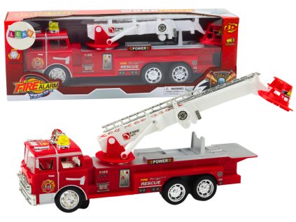 Červené hasičské auto so zvukmi svetiel výložníka