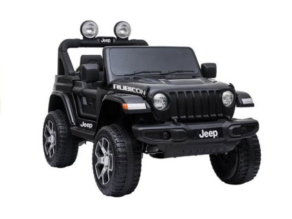 Jeep Rubicon 4x4 Čierne auto na batériový pohon