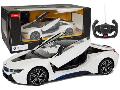 Rádiové auto BMW i8 Rastar 1:14 biele automatické dvere