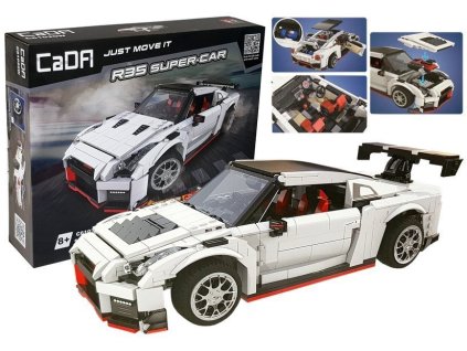 Stavebné tehly Športové auto Biele 1322 ks.