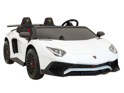 Lamborghini Aventador SV Batériové odrážadlo pre 2 deti biele