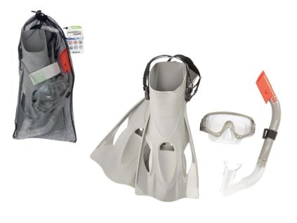 Bestway 25020 Sivá potápačská sada: Maska, plutvy, šnorchel