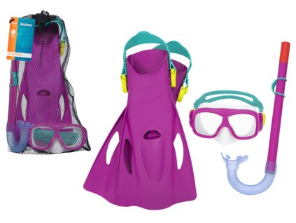 Bestway 25019 Ružová potápačská sada: maska, šnorchel, plutvy