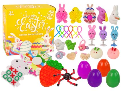 Veľkonočné hračky Fidget Antistresová sada 24 kusov