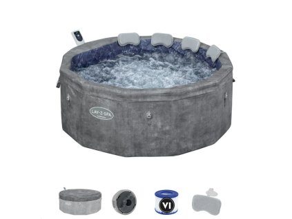 Bestway Vírivka Lay-Z-Spa Carrara SMART Air Jet Jacuzzi s WIFI aplikáciou, pre 6 osôb + 4 vankúše, priemer 170cm