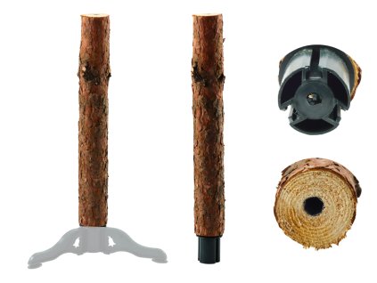 Drevený stojan na kmeň stromu s tromi nohami na vianočný stromček na kmeni