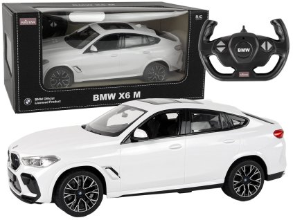 Rádiové auto BMW X6 M 1:14 Rastar biele