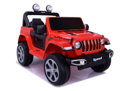 Červené vozidlo FT-938 s pohonom 4x4 na batérie