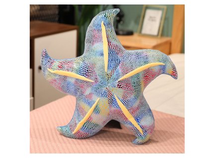 Plyšová hviezdica modrý plyšový vankúš 20 cm