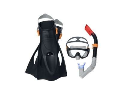 Bestway 25020 Čierna potápačská súprava: Maska, šnorchel, plutvy